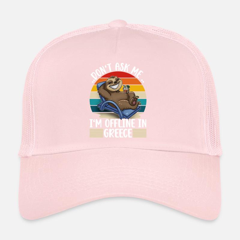 Grèce Voyage de vacances paresseux Casquette trucker 