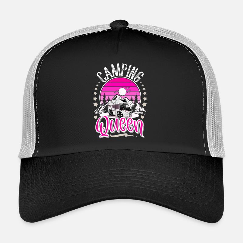 Camping Queen Camper Camping Grand-mère Casquette trucker 