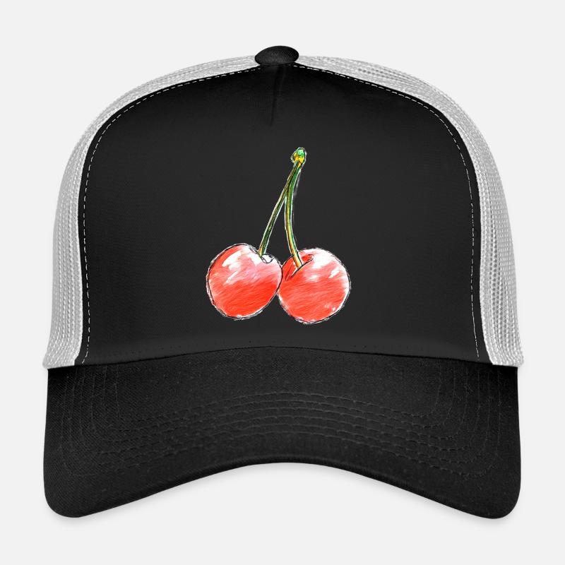 Zwei süße Kirschen Skizze  Trucker Cap