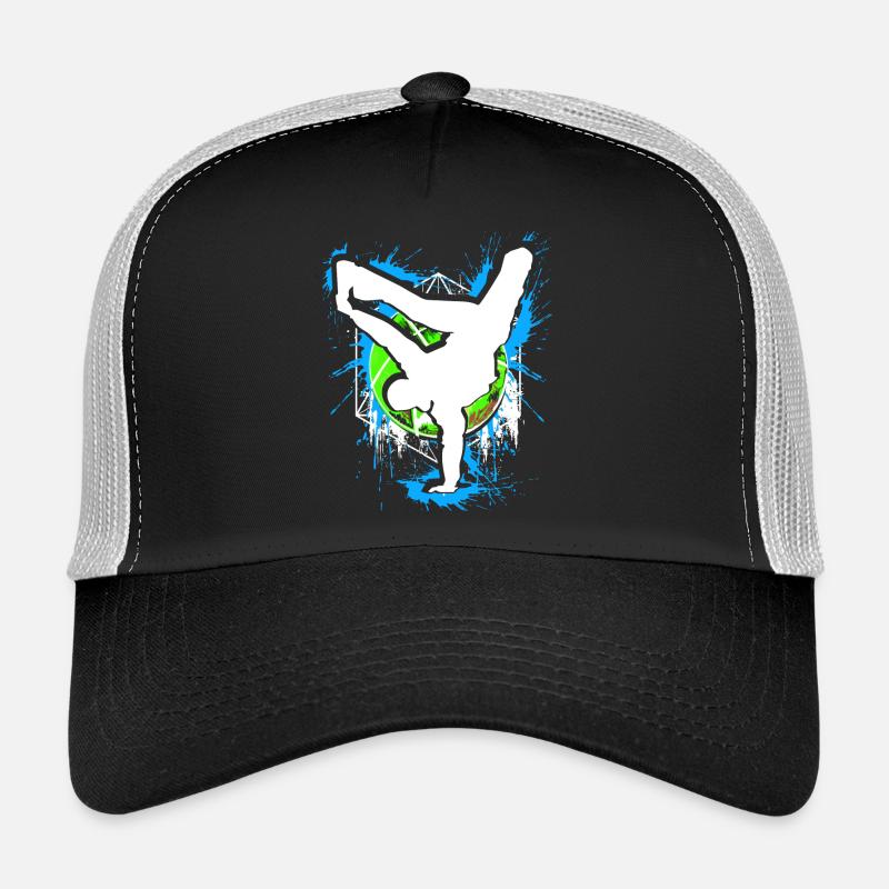 Breakdance - Breakdancer - Breakdancing - BBoy - Casquette trucker  - noir/gris pierre