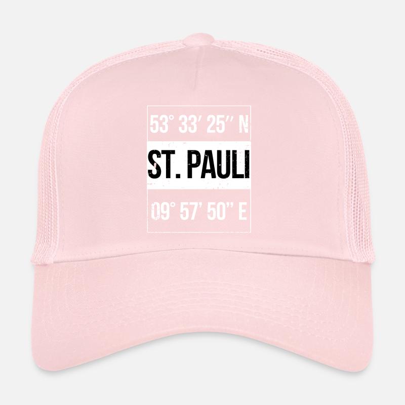 Coordinates St. Pauli Hamburg Trucker Cap