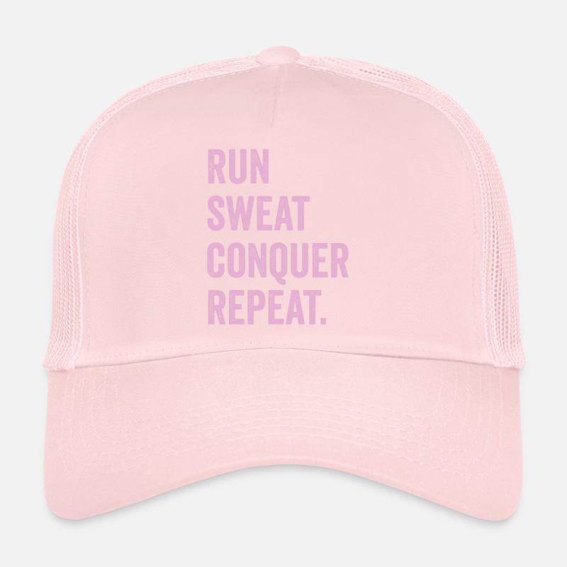 Courir. Sueur. Conquérir. Répéter. Casquette trucker 