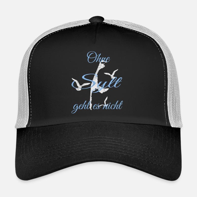 Sylt Motiv - Trucker Cap - Schwarz/Steingrau