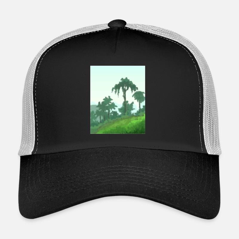 Palm trees on canvas Trucker Cap