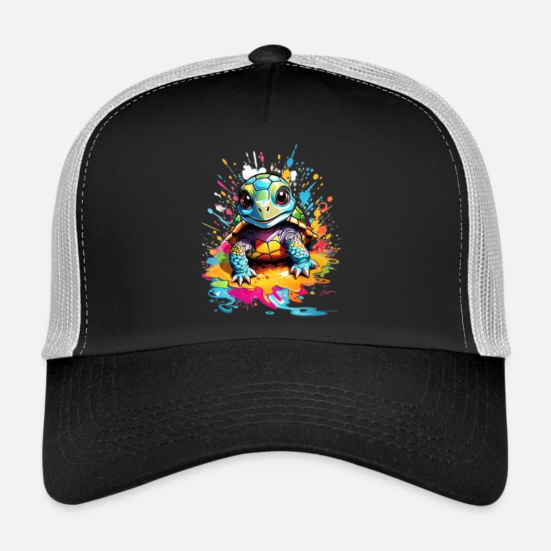 Schildkröte - Trucker Cap - Schwarz/Steingrau