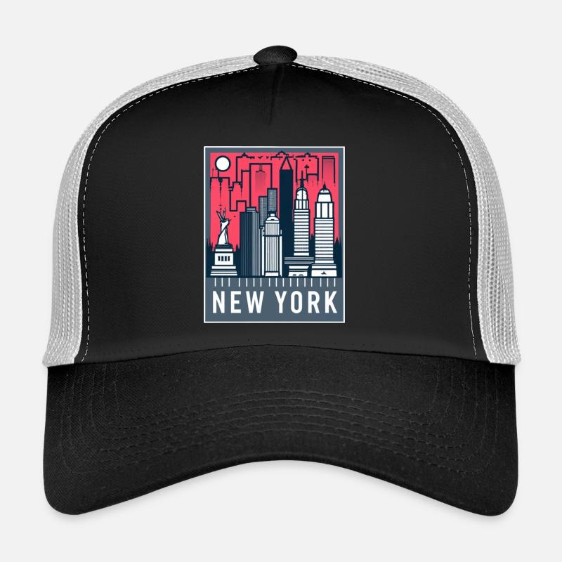 New Yorker Skyline Pop Art Trucker Cap