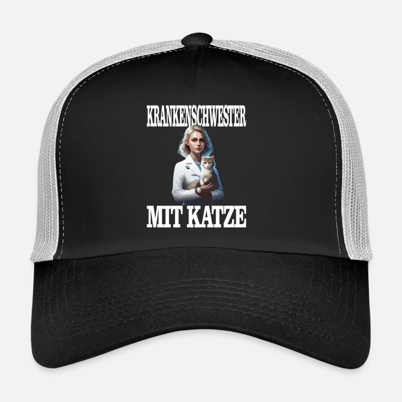Infirmière avec chat - Beau design de chat Casquette trucker 
