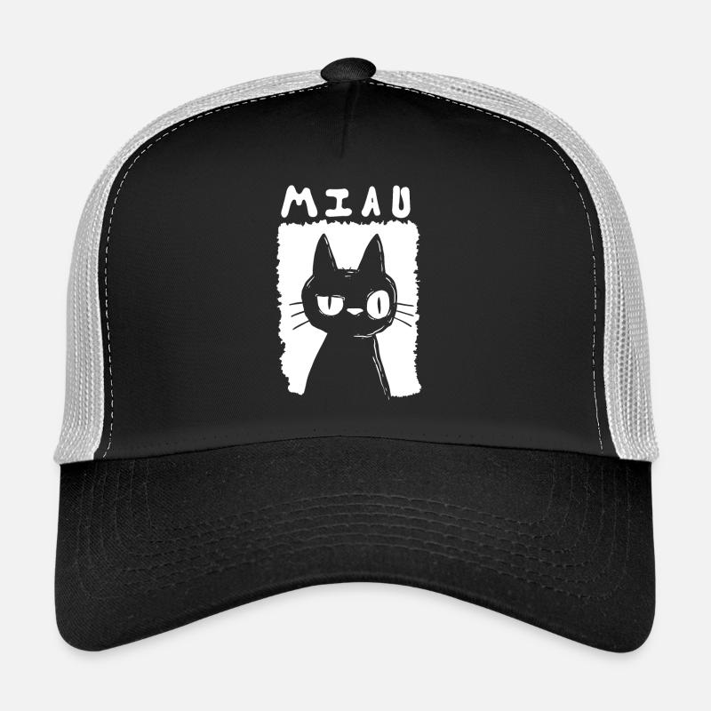 Miau - Trucker Cap - Schwarz/Steingrau