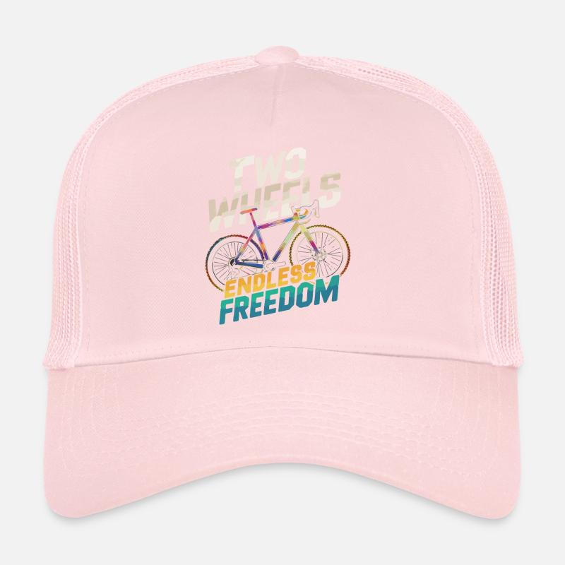 Endless Freedom Two Wheels Bicycle Design Trucker Cap