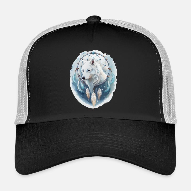 Wolf in a Dream Catcher - Mystical Design. Trucker Cap