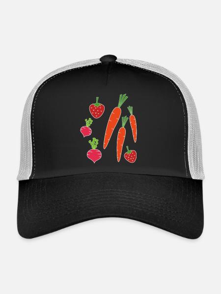 Früchte aus dem Garten - Trucker Cap - Schwarz/Steingrau