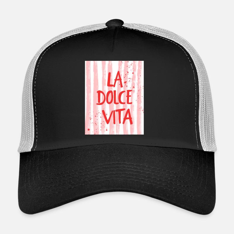La Dolce Vita - das süße Leben - Trucker Cap - Schwarz/Steingrau