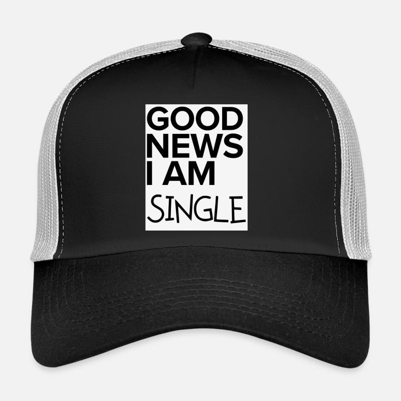 Single Good News - Trucker Cap - black/stone grey