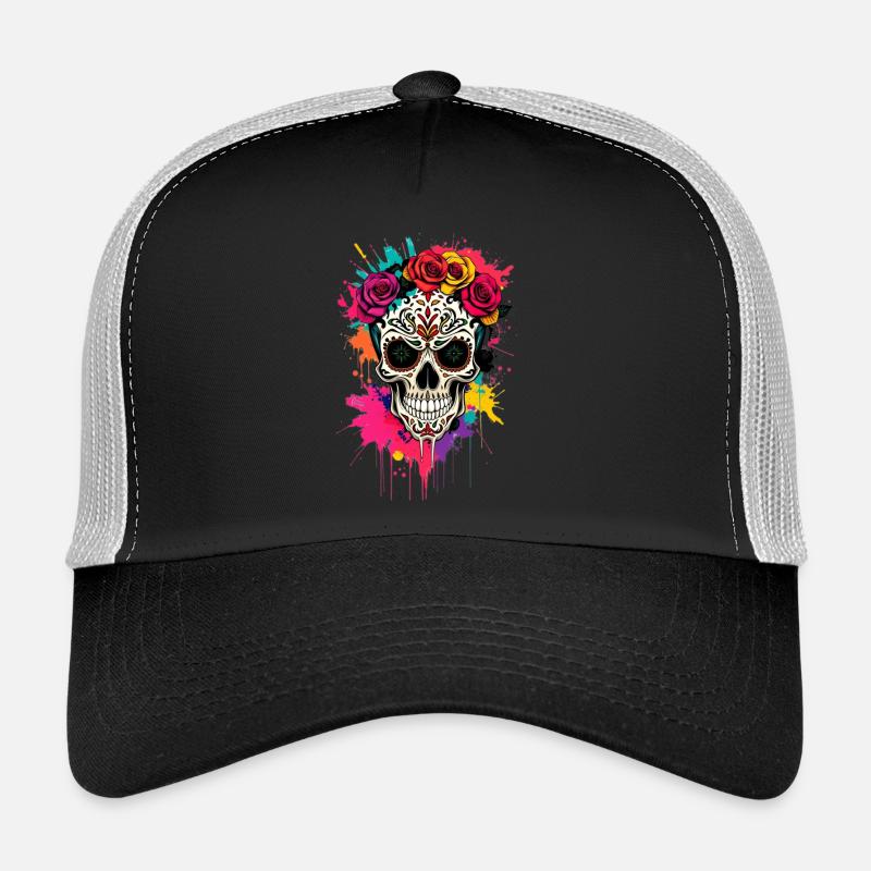 Viva Vida Skull - Trucker Cap - Schwarz/Steingrau