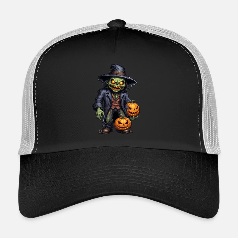 Halloween - Zombie Horror Horror with Pumpkin Trucker Cap