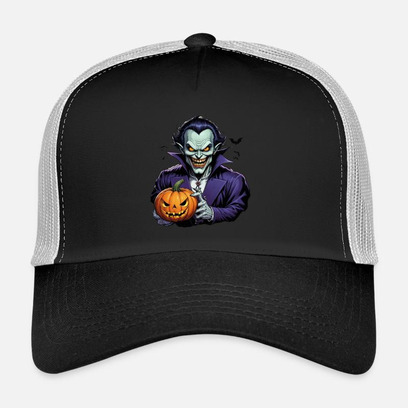 Halloween - Vampir Blutsauger Grusel mit Kürbis Trucker Cap