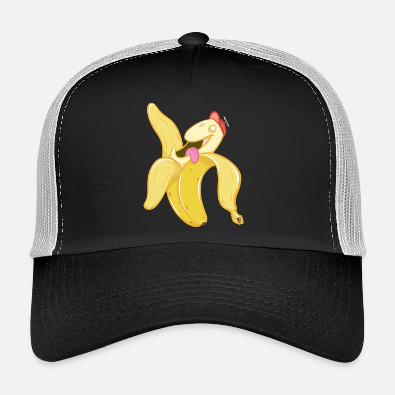 Banane heureuse - Casquette trucker  - noir/gris pierre