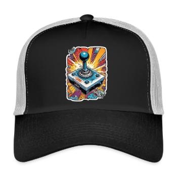 Retro Gamer Adventure Joystick - Trucker Cap - black/stone grey - Front