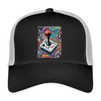 Retro Gamer Adventure Joystick - Trucker Cap - black/stone grey - Front
