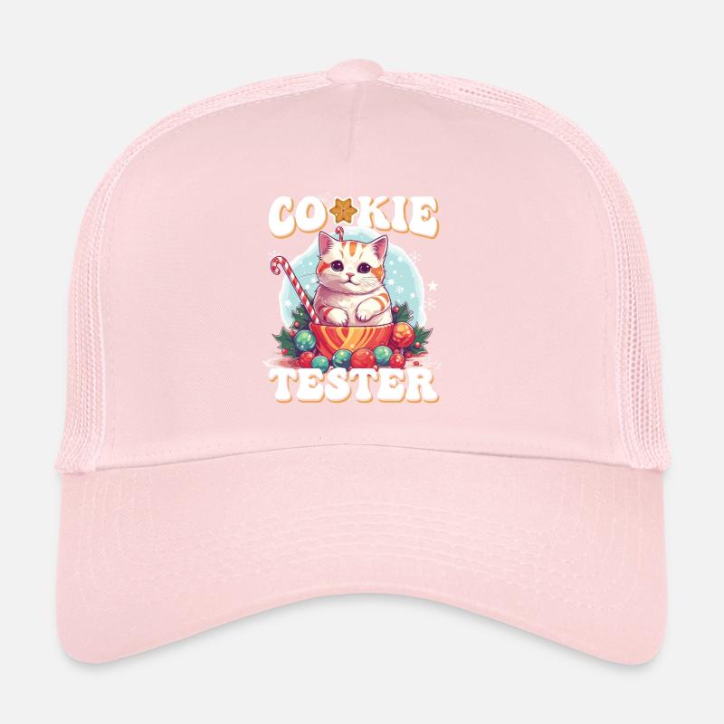Cute Cookie Tester Kitten Illustration Trucker Cap