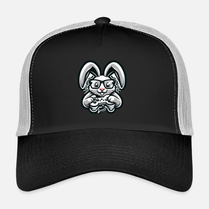 Lapin de jeu avec manette de style rétro Casquette trucker 