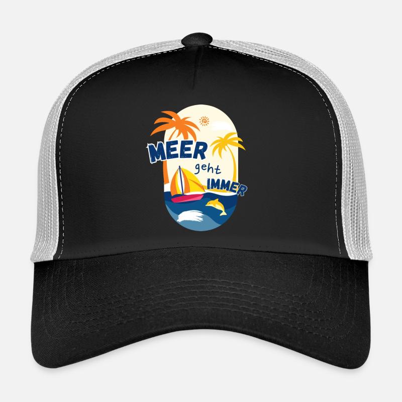 Meer geht immer - Trucker Cap - Schwarz/Steingrau
