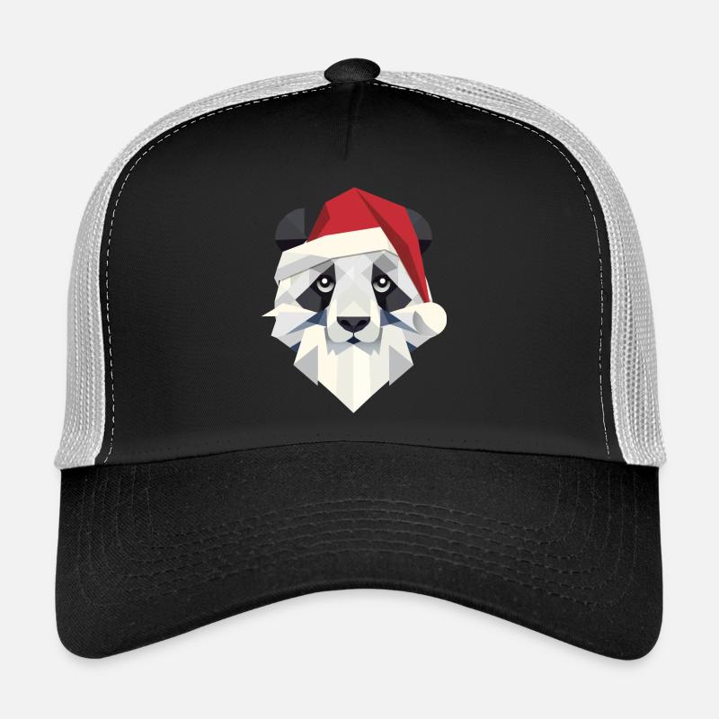 Joyeux Noël panda dans un style moderne Casquette trucker 