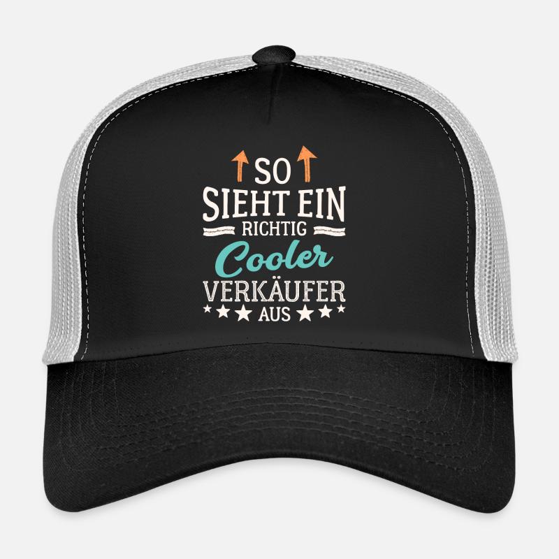 So sieht ein richtig cooler Verkäufer aus Händler - Trucker Cap - Schwarz/Steingrau