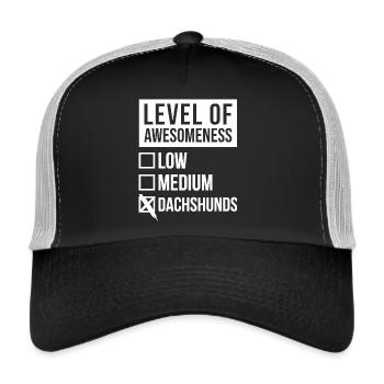 Dackel Dackel Dackel - Trucker Cap - Schwarz/Steingrau - Vorne