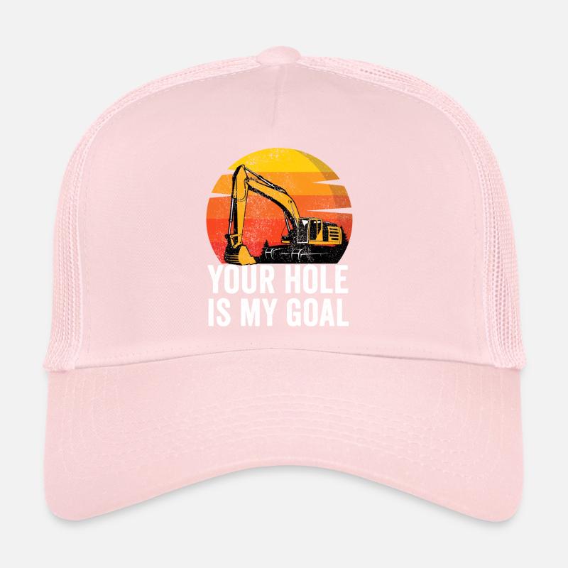 Excavator Construction Worker Trucker Cap