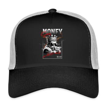 Économie d’argent : pendant environ cinq minutes - Casquette trucker  - noir/gris pierre - Devant