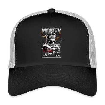 Geld Ist Nicht Alles Aber Es Bezahlt Die Rechnung - Trucker Cap - Schwarz/Steingrau - Vorne