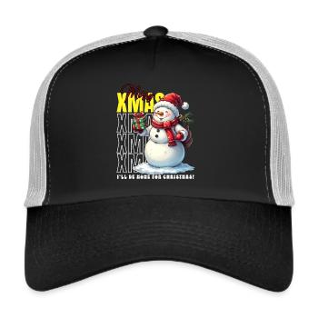 XMAS Merry Christmas Snowman - Trucker Cap - black/stone grey - Front