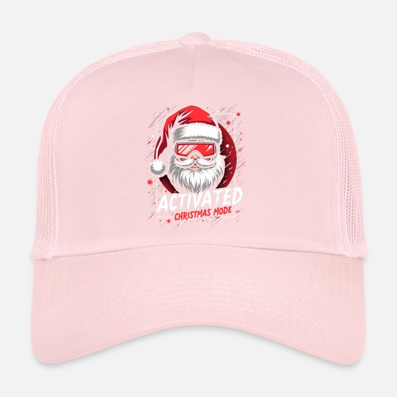 Père Noël avec lunettes de ski - Mode Noël Casquette trucker 