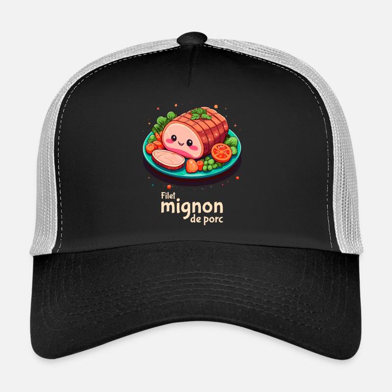 Filet mignon de porc - Texte clair Casquette trucker 