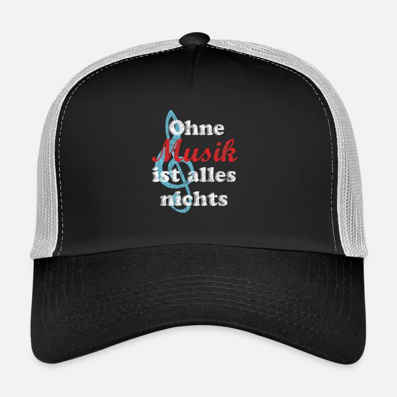 musik - Trucker Cap - Schwarz/Steingrau