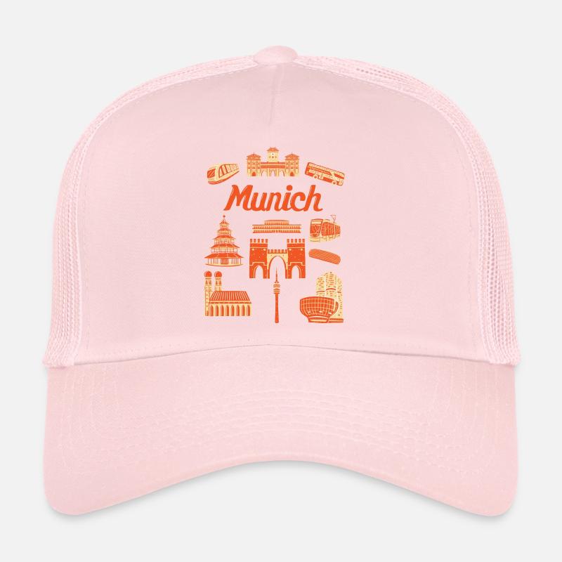 Munich Sights Illustration Trucker Cap