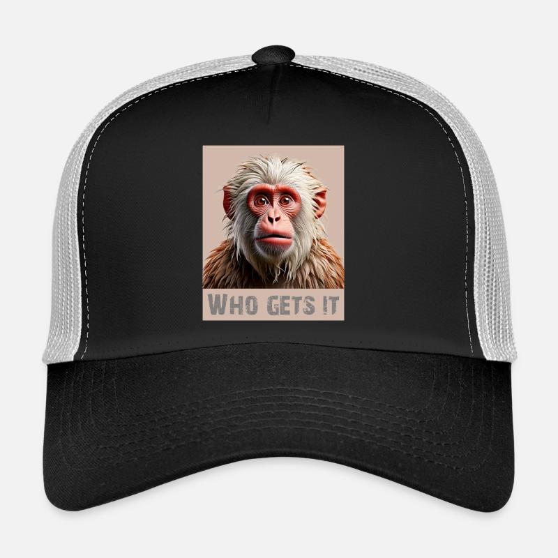 Monkey – Who Gets It? | Funny design Trucker Cap