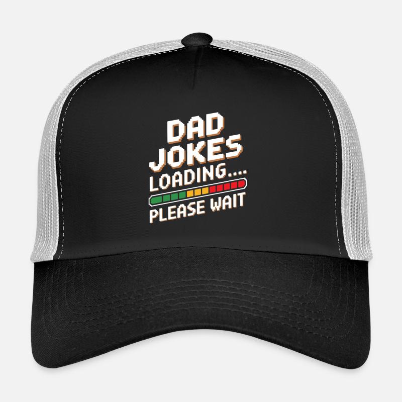 Dad Jokes Loading - Pixel Retro Humor Father Gift Casquette trucker 