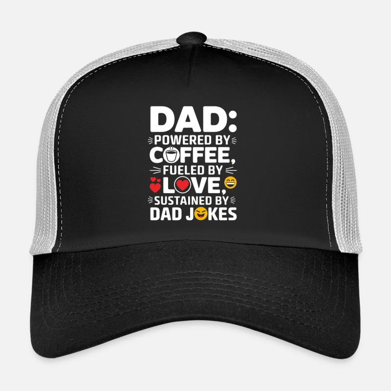 Funny Dad Coffee Lover Gift - Jokes Typography Art Trucker Cap