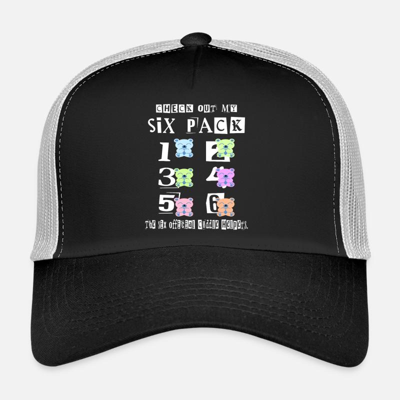 Teddy Kuschel Six Pack - Trucker Cap - Schwarz/Steingrau
