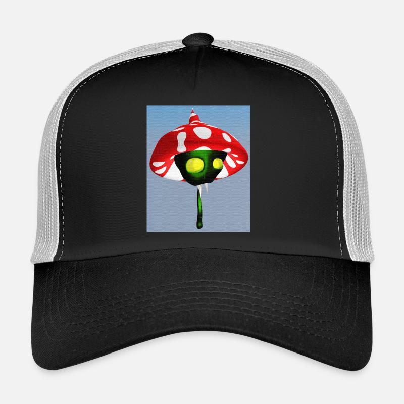 Champignon Vampire - Casquette trucker  - noir/gris pierre