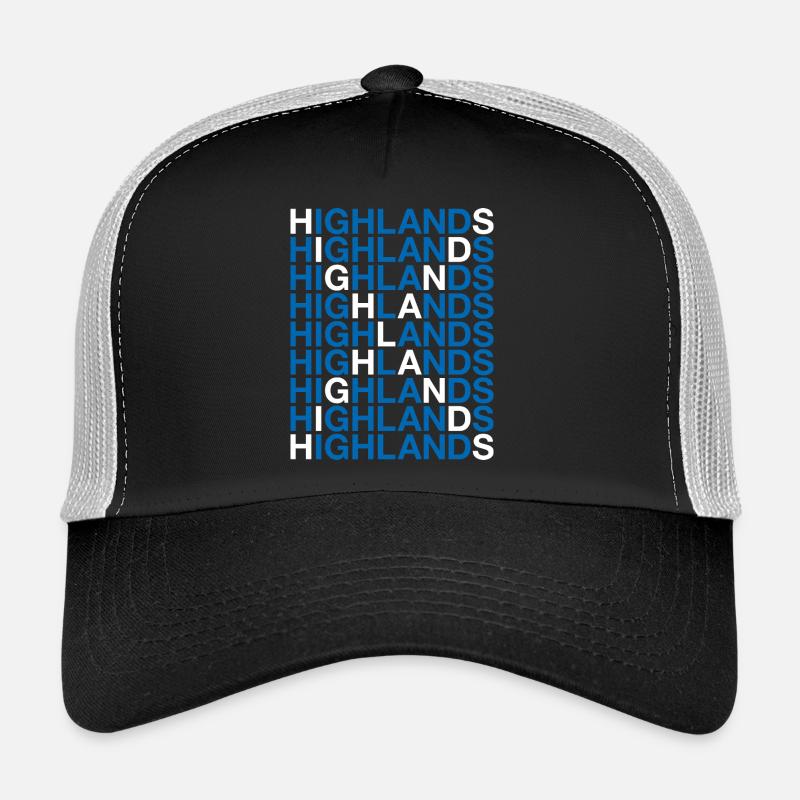 HIGHLANDS Drapeau de l’Écosse Casquette trucker 