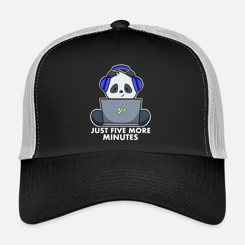 Gaming Panda Plus que 5 minutes Casquette trucker 