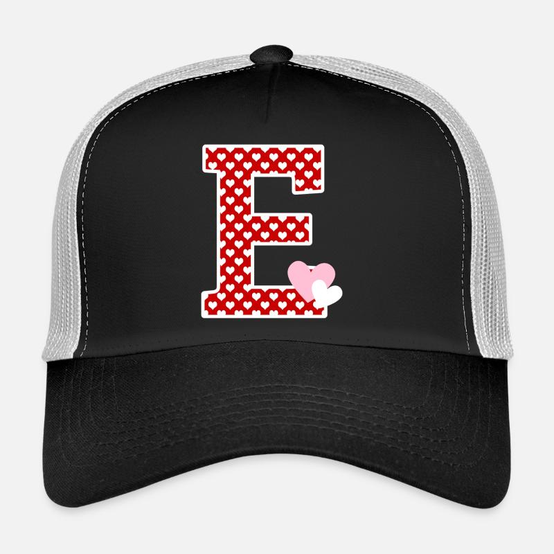 Lettre E cœur Casquette trucker 