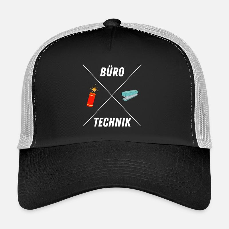 BUROTECHNIK - Trucker Cap - Schwarz/Steingrau
