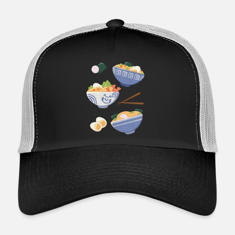 Ramen mit Katze Asiatisches Essen Trucker Cap