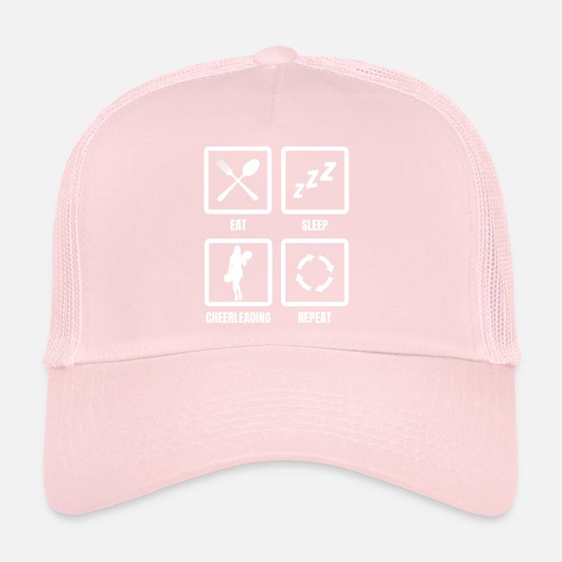 Manger dormir Cheerleading Répéter Casquette trucker 