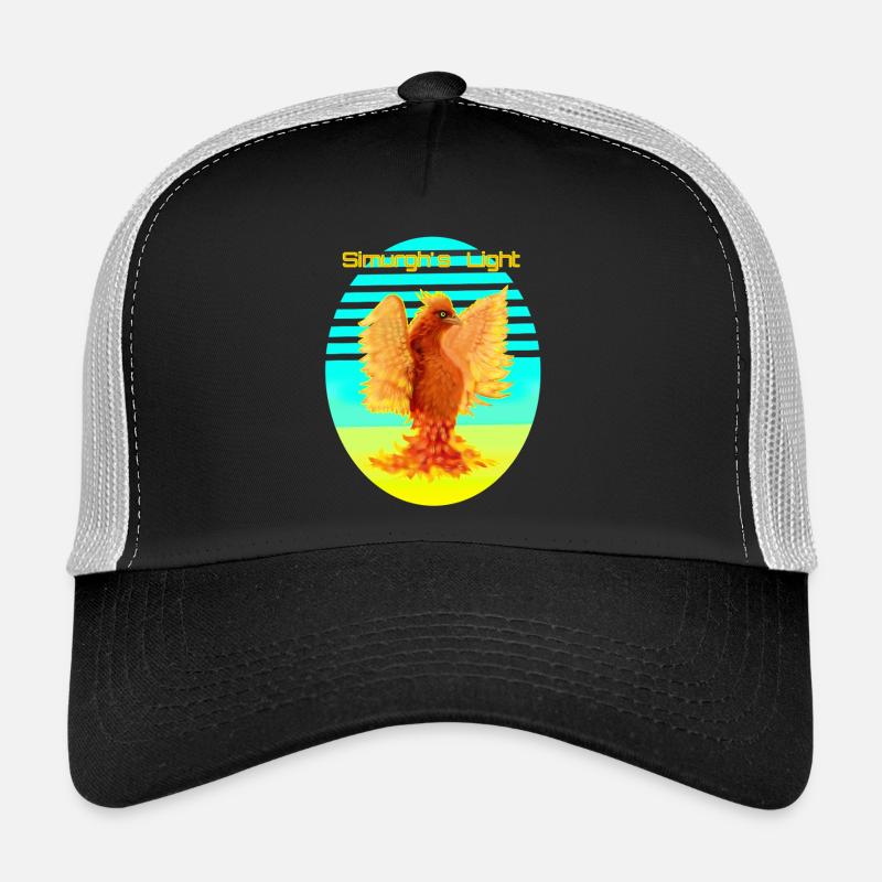 Cyber oiseau orange brillant : Oiseau de Happines Casquette trucker 