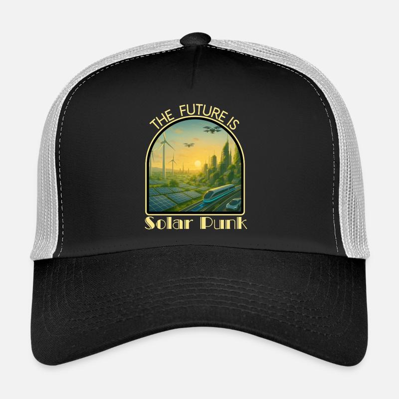 Solar_Punk2 - Trucker Cap - Schwarz/Steingrau